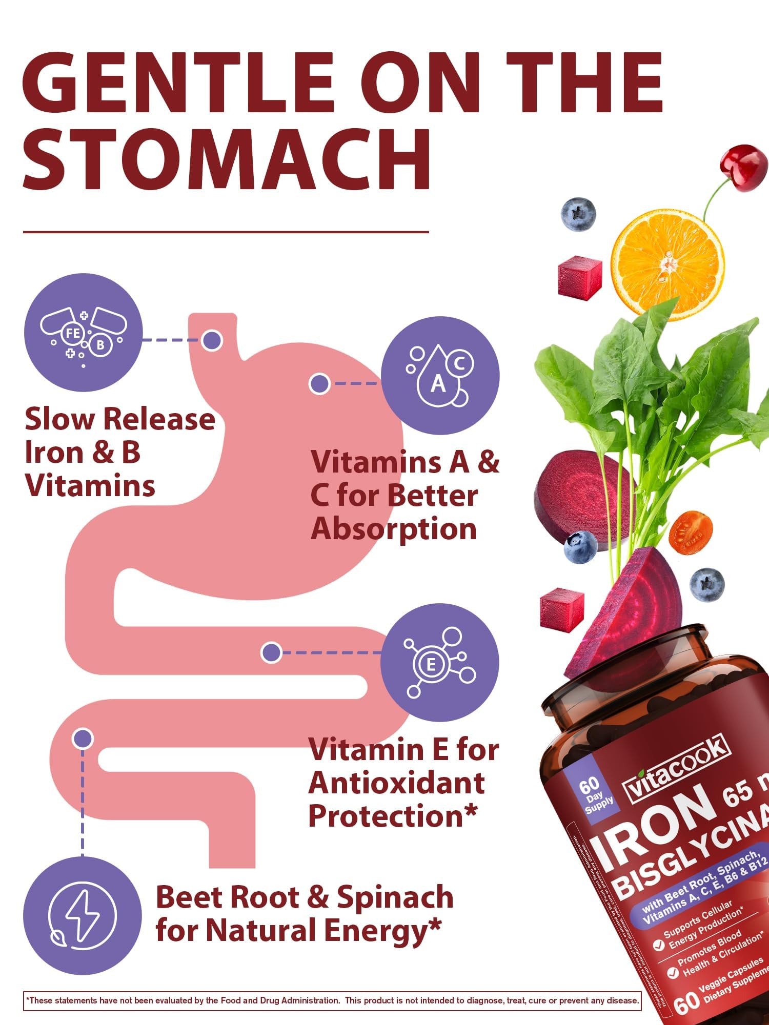 Vitacook ingredientes remolacha y espinaca orgánica para nutrición vegetal