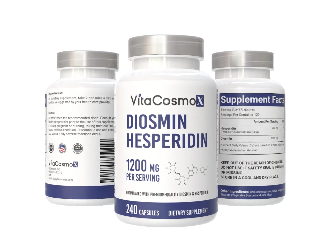 VitaCosmoX cápsula en mano para comparar tamaño y facilidad de ingesta