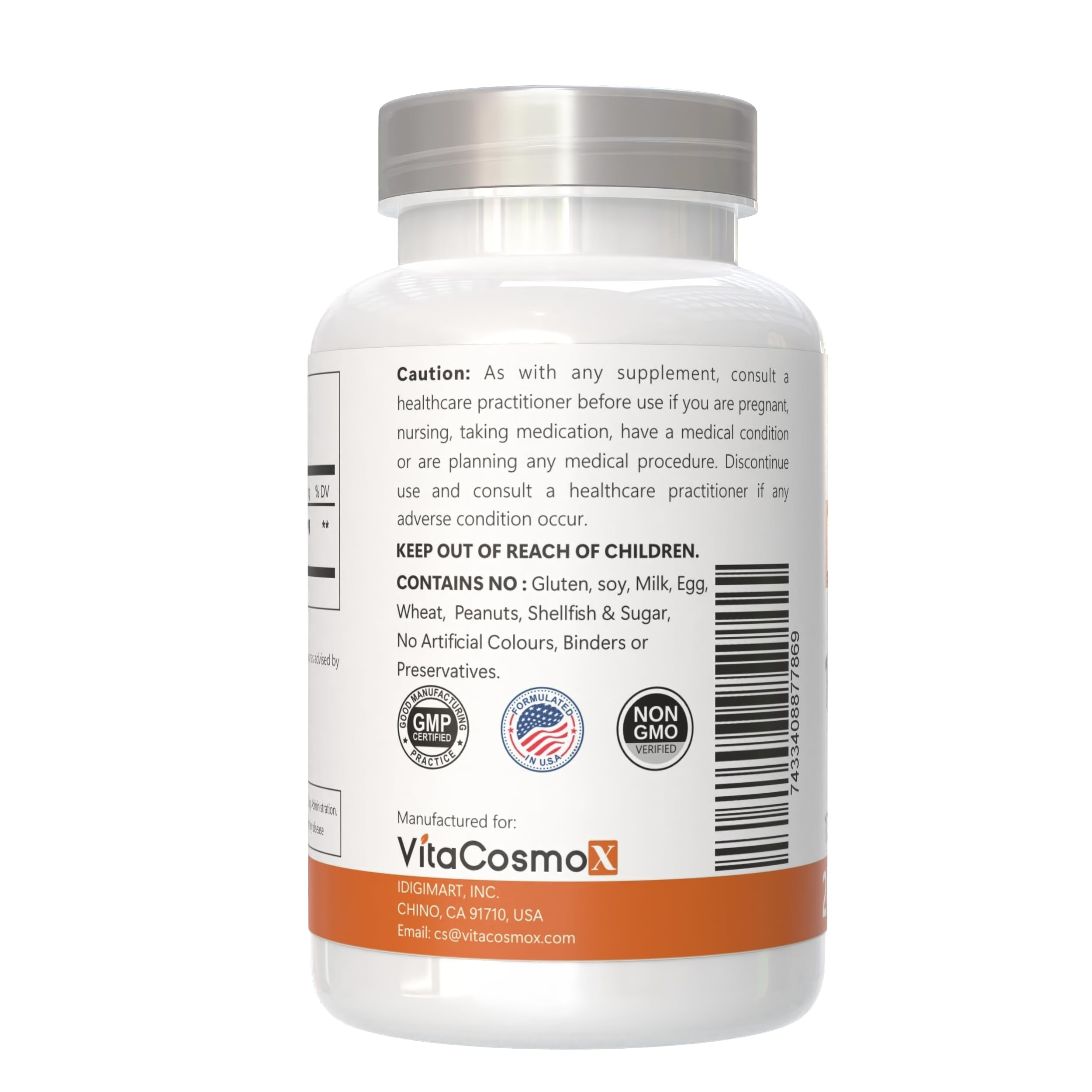 VitaCosmoX frasco en mano para comparar tamaño práctico