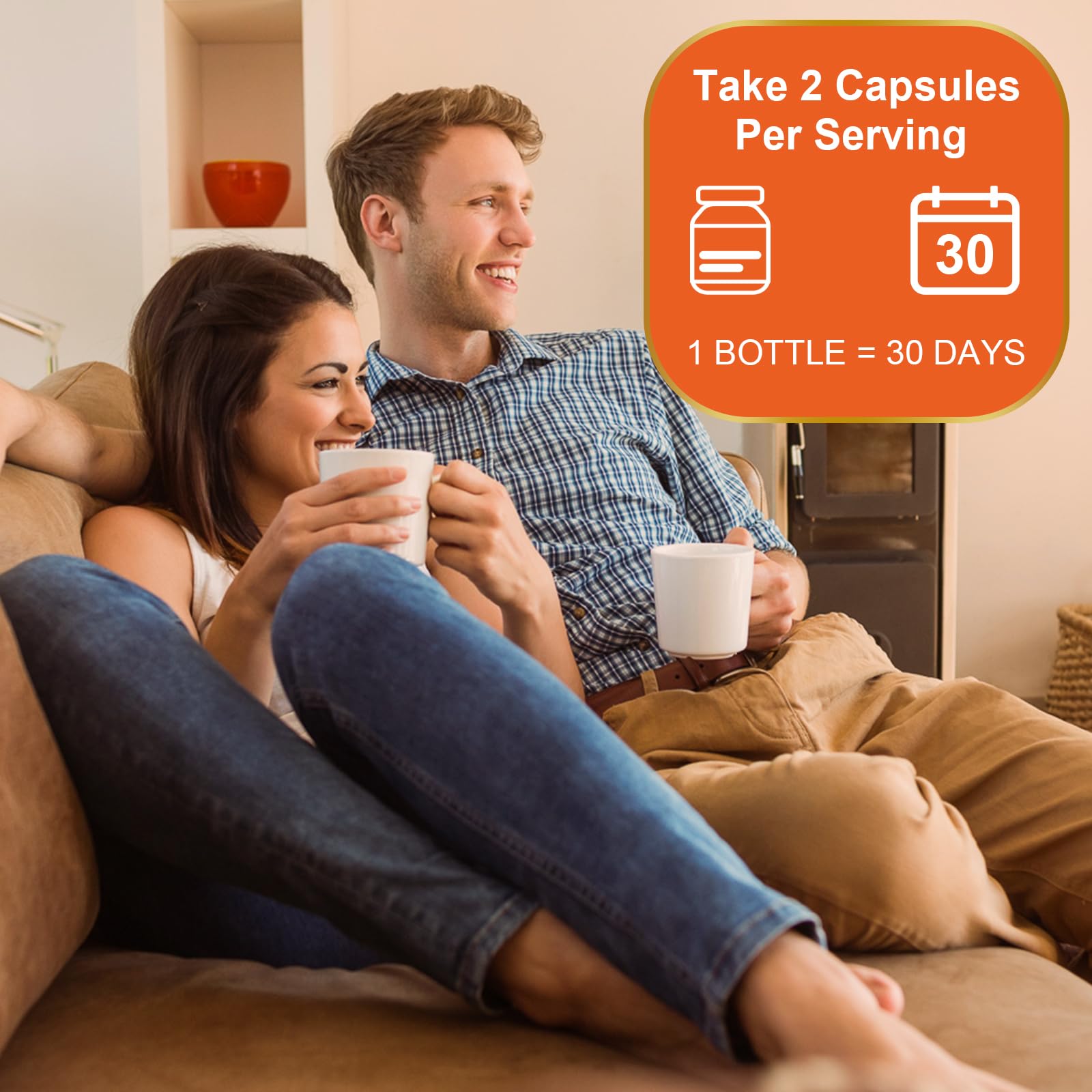 VITACRLLYNMN persona tomando una cápsula acompañada de comida para mejor absorción