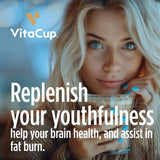 VitaCup polvo cremoso vertido, mezcla fácil y sin grumos