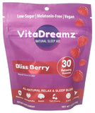 VitaDreamz frente del empaque Bliss Berry mostrando diseño y beneficios