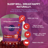 VitaDreamz primer plano de una gomita que muestra textura y atractivo baja azúcar