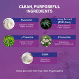 VitaDreamz ingredientes clave, beneficio: mezcla melatonina GABA L-teanina manzanilla