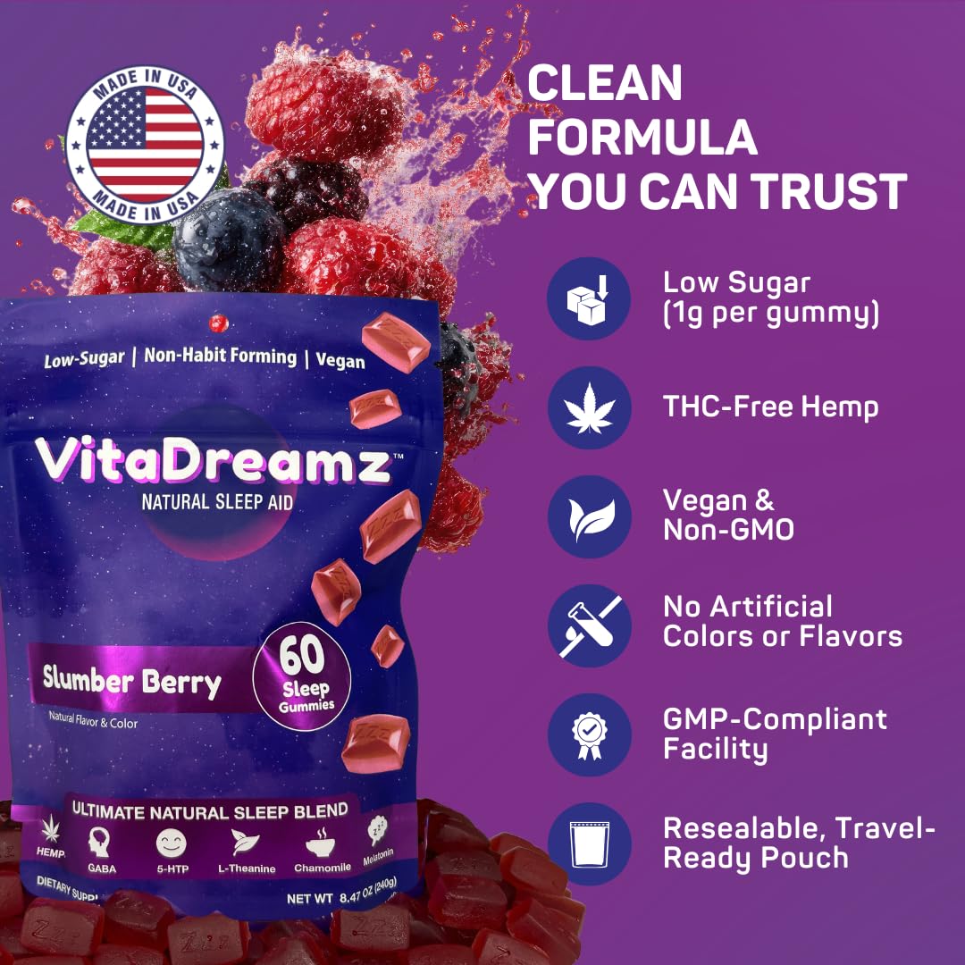 VitaDreamz tamaño comparación junto a moneda, beneficio: referencia visual para dosificar