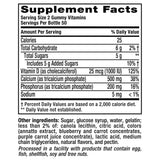 Vitafusion frasco en cocina junto a frutas para una toma diaria simple