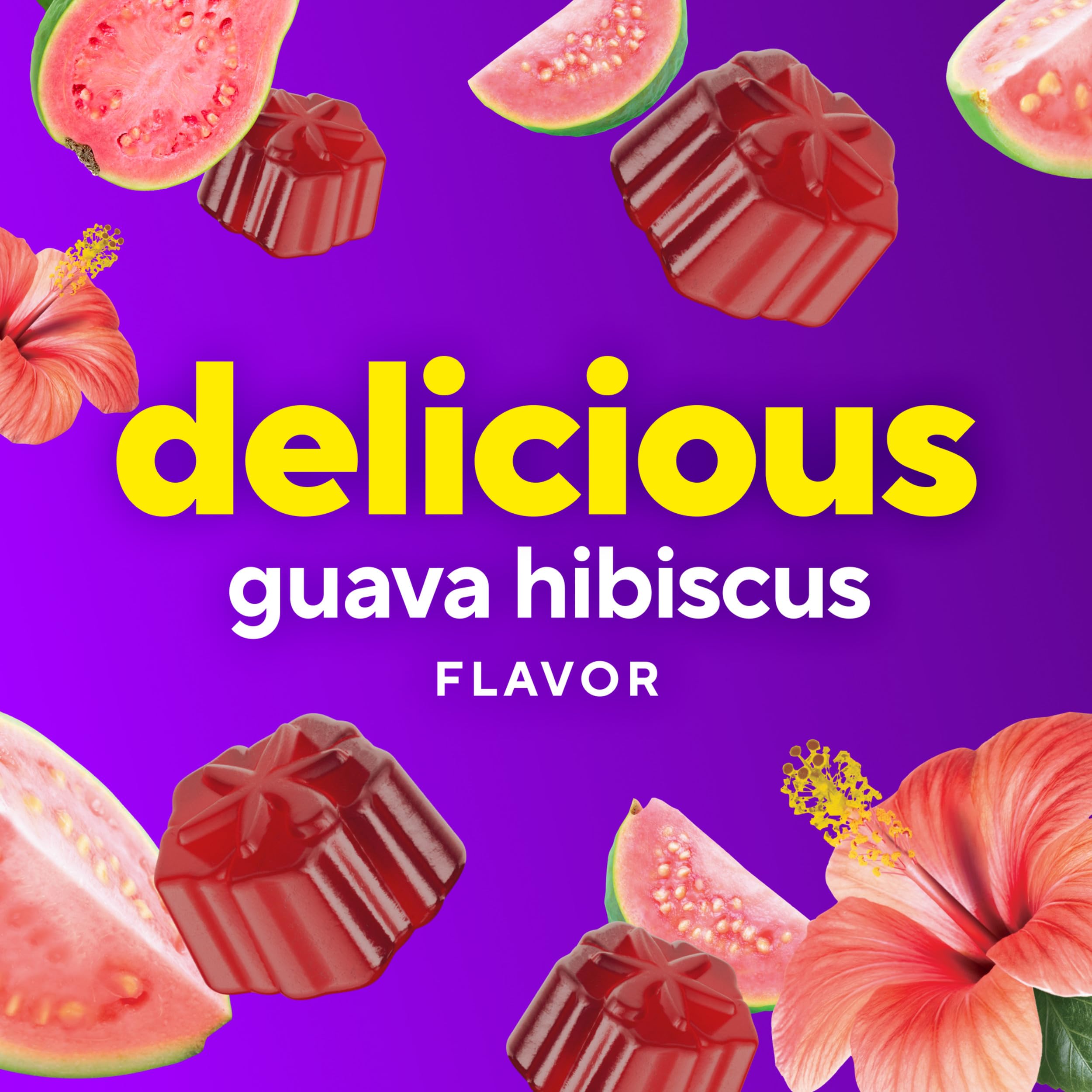 Vitafusion gomitas en plato listas para consumo con presentación