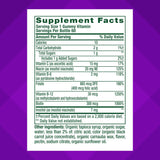 Vitafusion representación de vitaminas B y vitamina C en ingredientes