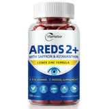 VitaHarbor frasco frontal mostrando 150 softgels, beneficios de suministro prolongado