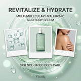 Vitailq Beauty aplicación en brazo mostrando acabado no graso y piel suave