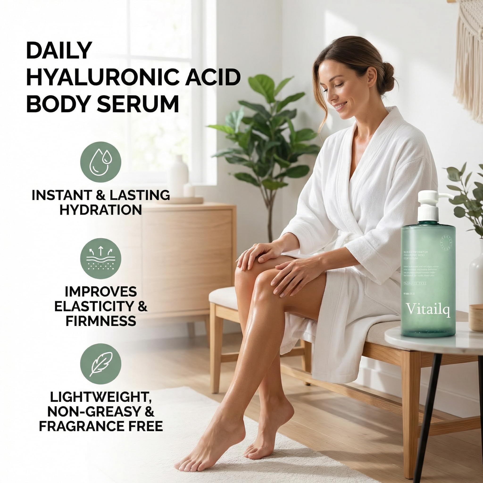 Vitailq Beauty textura acuosa en primer plano, indica rápida absorción y ligereza