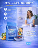 VITAL 4U tabletas y softgels en primer plano para inspección de forma