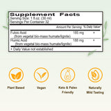 Vital Earth Minerals vista lateral de la botella BPA-free y su capacidad