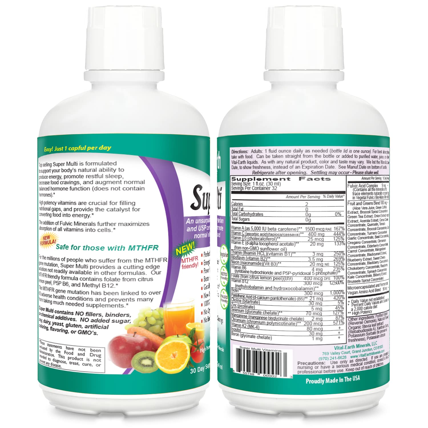 Vital Earth Minerals copa medidora BPA-free para dosis precisas