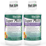 Vital Earth Minerals frasco frente mostrando tamaño y diseño útil