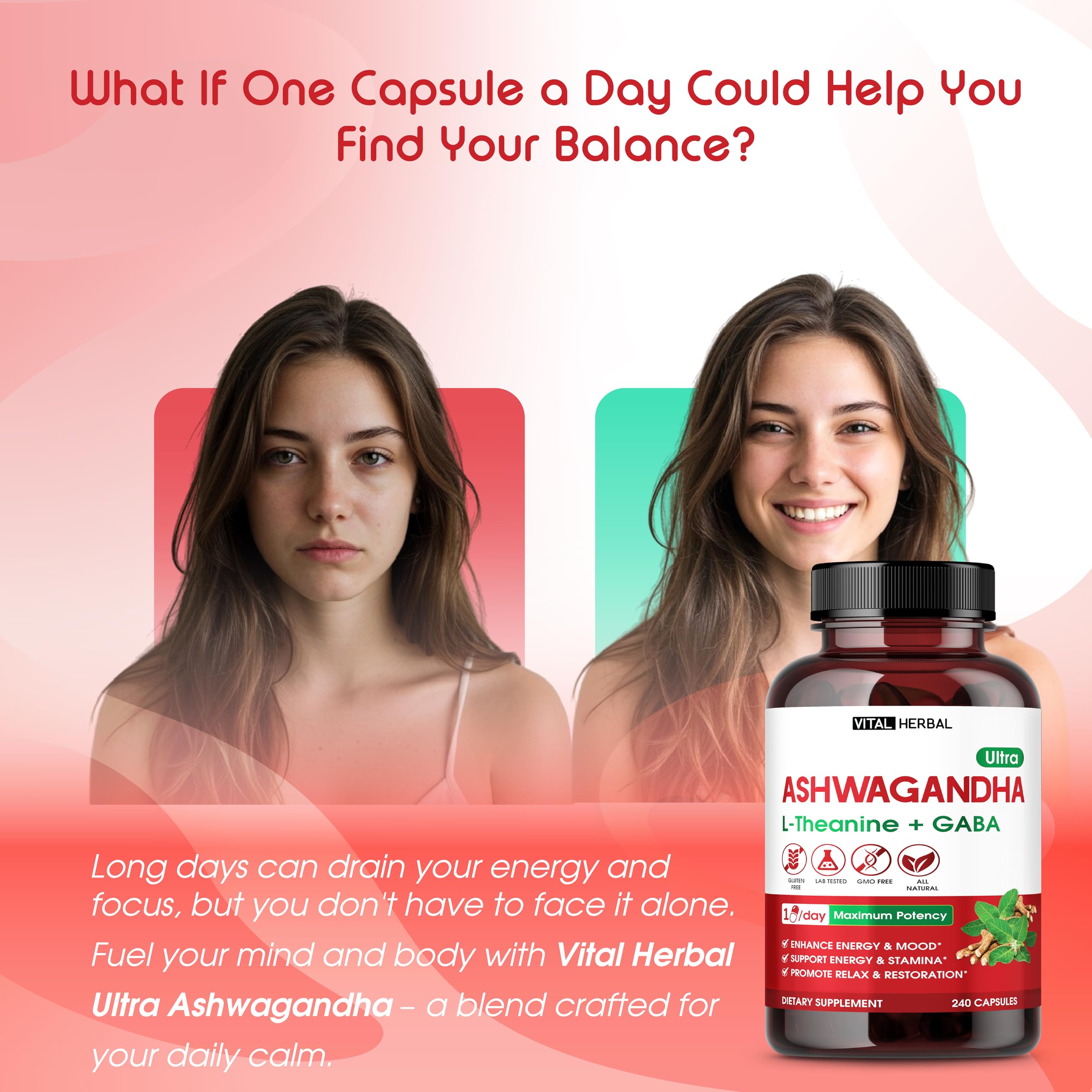 VITAL HERBAL etiqueta detalle con ingredientes clave y pureza