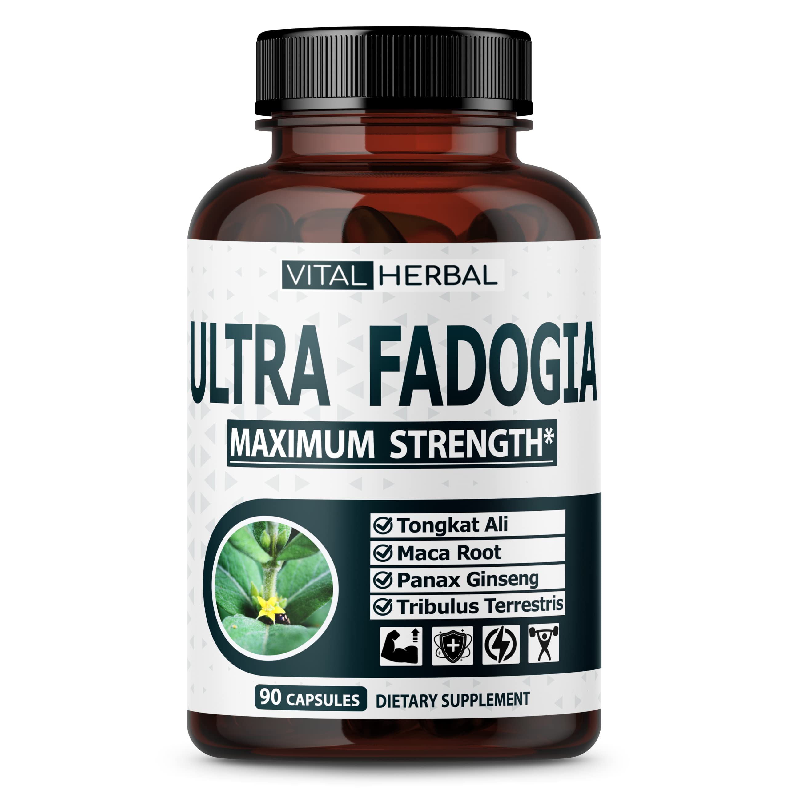 VITAL HERBAL frasco frontal mostrando etiqueta clara y beneficios