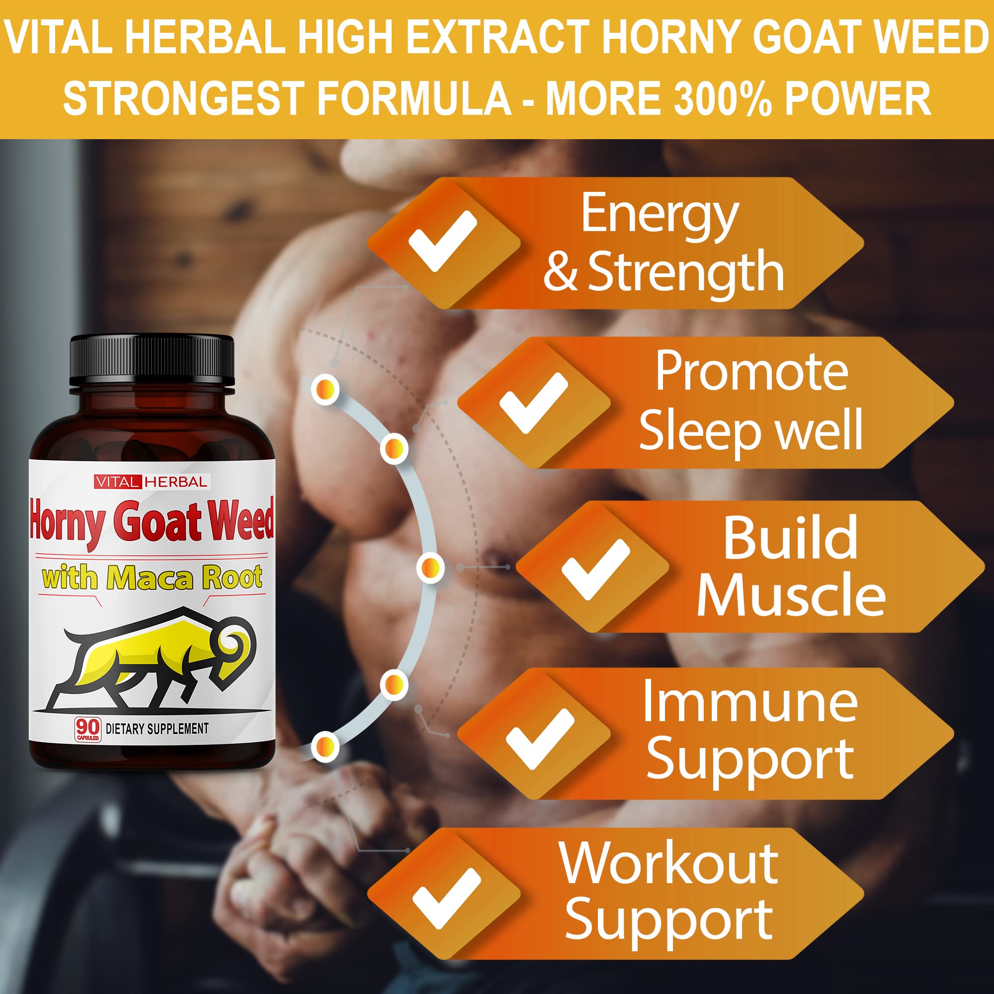 VITAL HERBAL etiqueta con ingredientes activos y beneficios resumidos para revisión