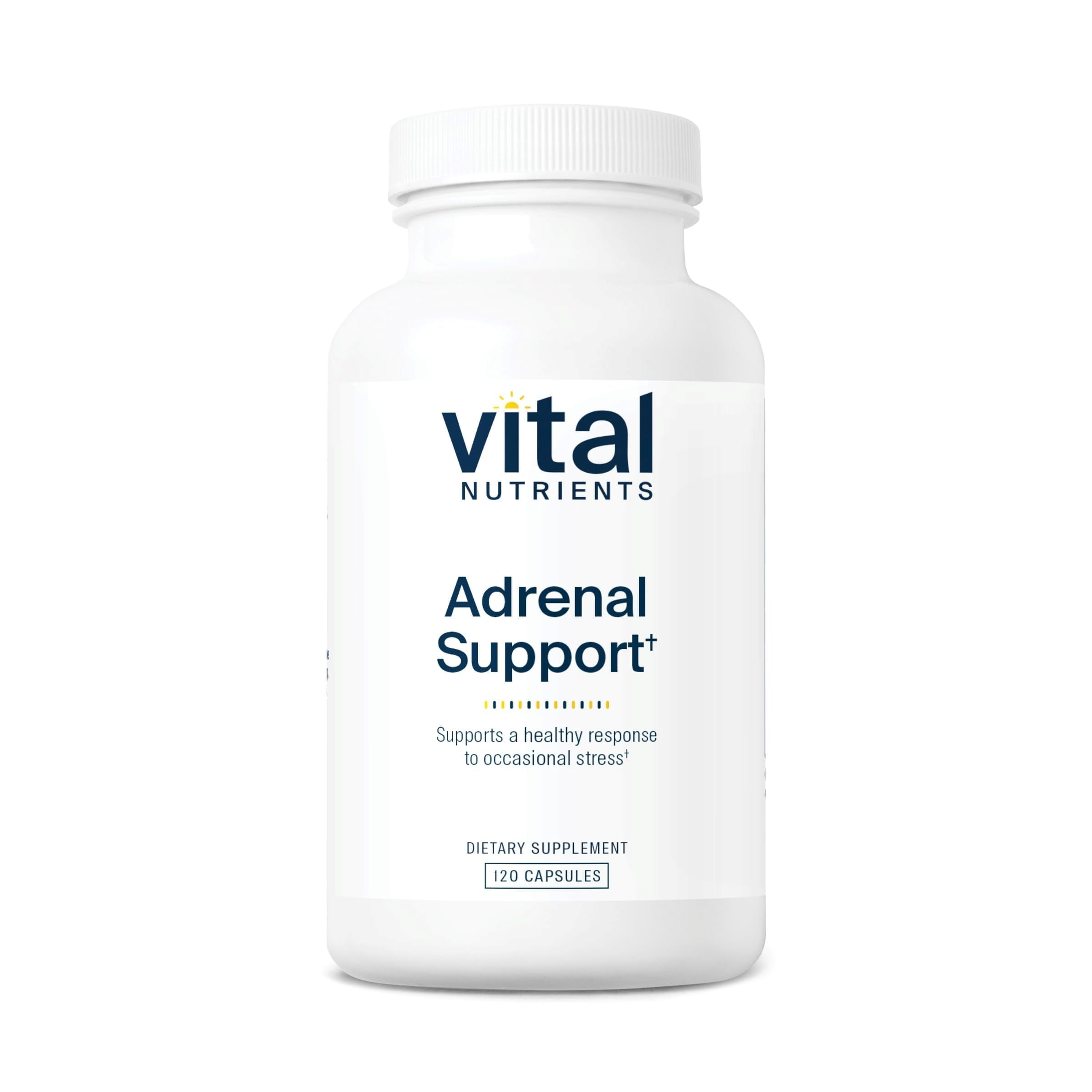 Vital Nutrients frasco frontal mostrando etiqueta clara y beneficios