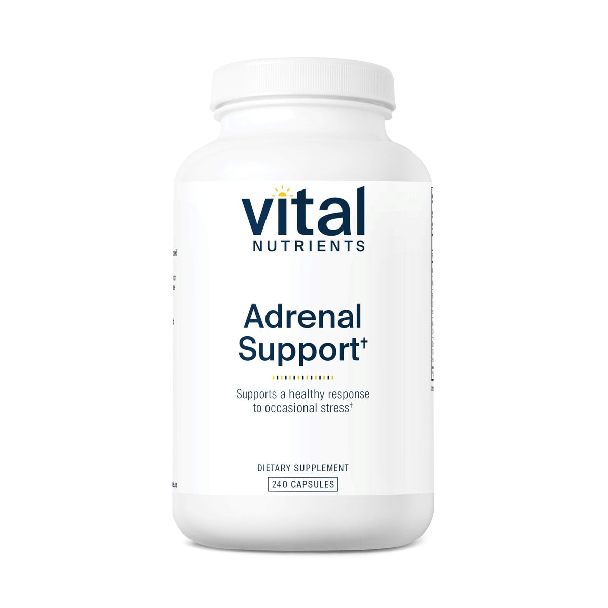 Vital Nutrients botella frontal mostrando etiqueta clara y beneficios