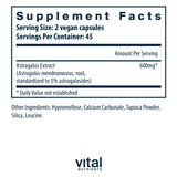 Vital Nutrients cápsula vegana en primer plano que facilita la toma