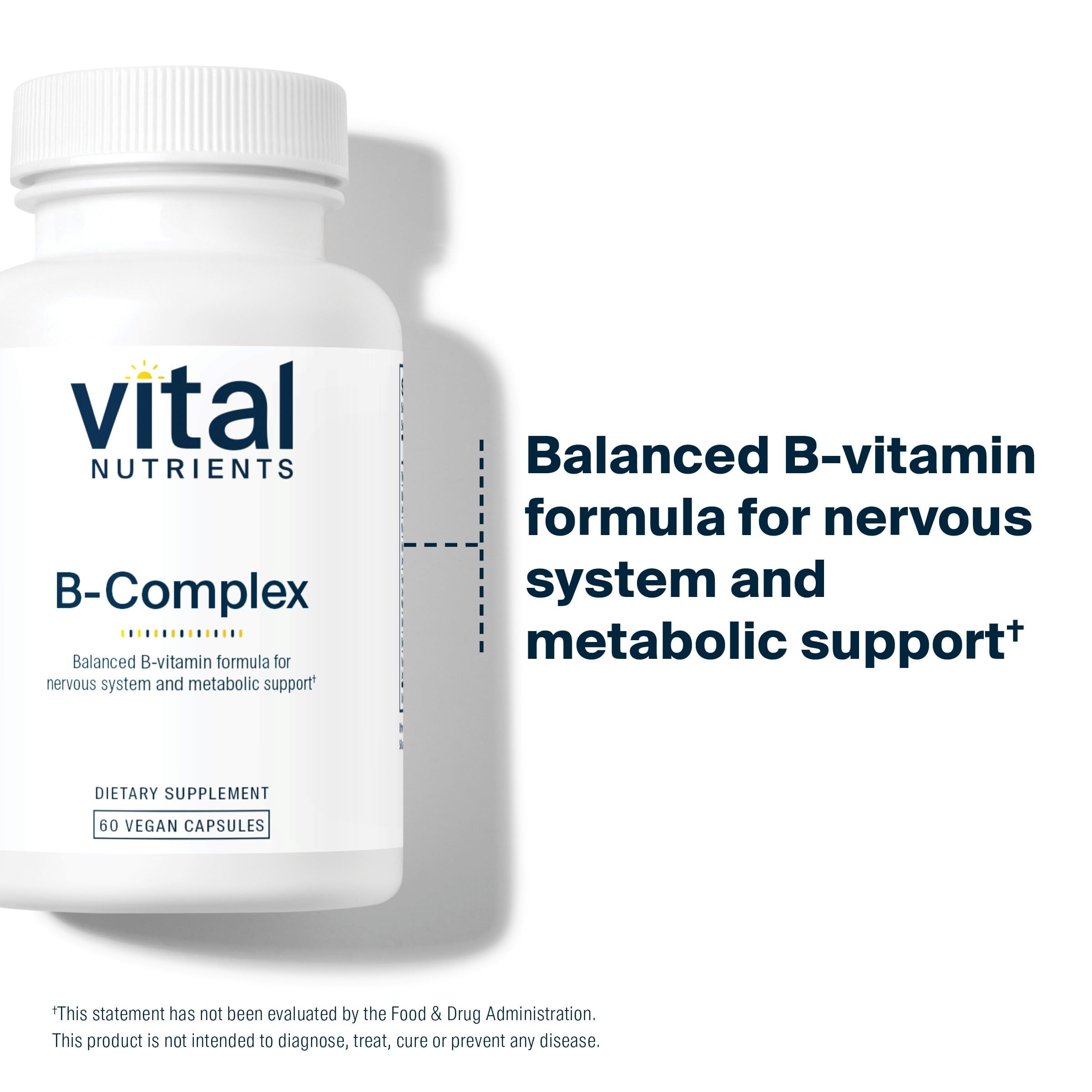Vital Nutrients detalle de etiqueta con ingredientes y formas metiladas