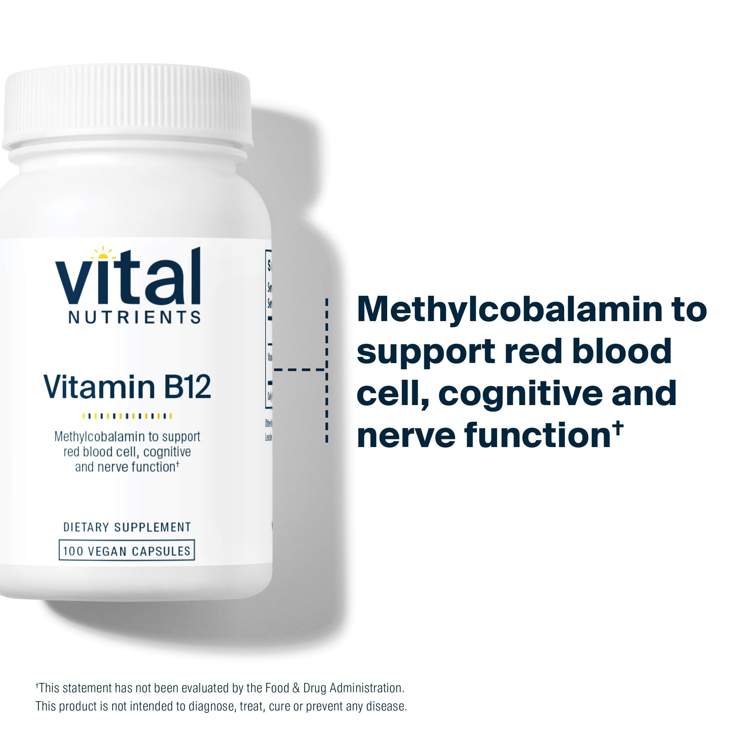 Vital Nutrients cápsula junto a moneda para comparar tamaño, dosificación clara