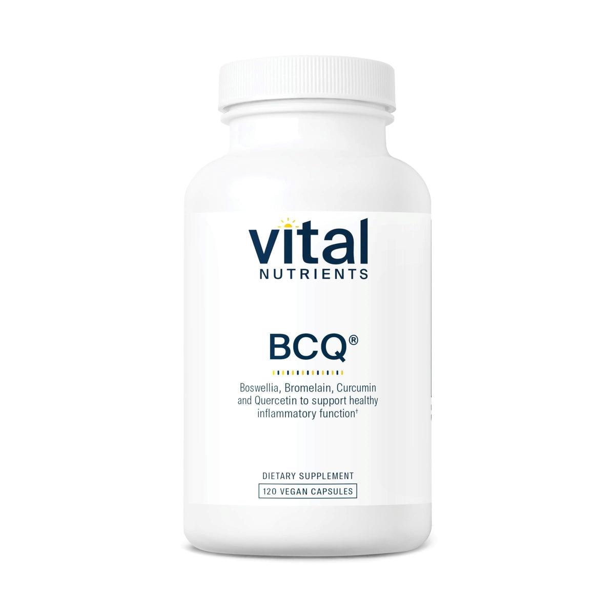 Vital Nutrients frasco delantero mostrando etiqueta clara y beneficios