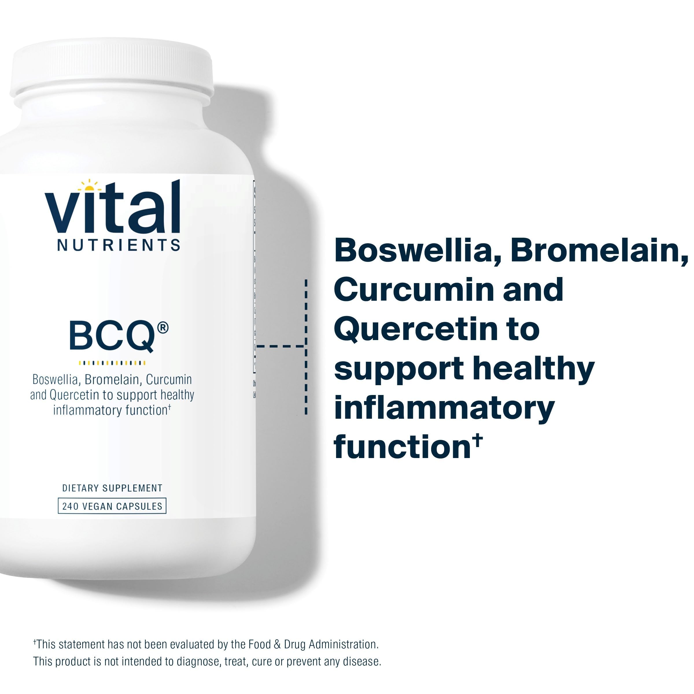 Vital Nutrients BCQ polvo y extractos que muestran pureza y calidad