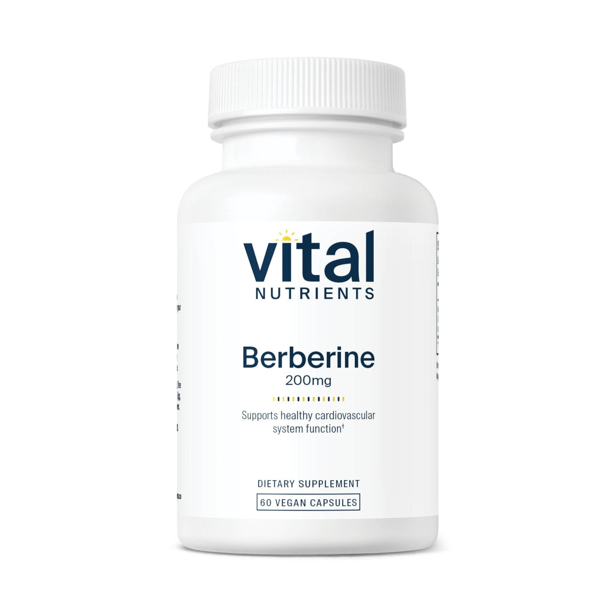 Vital Nutrients frasco frontal mostrando etiqueta clara y beneficio vegano
