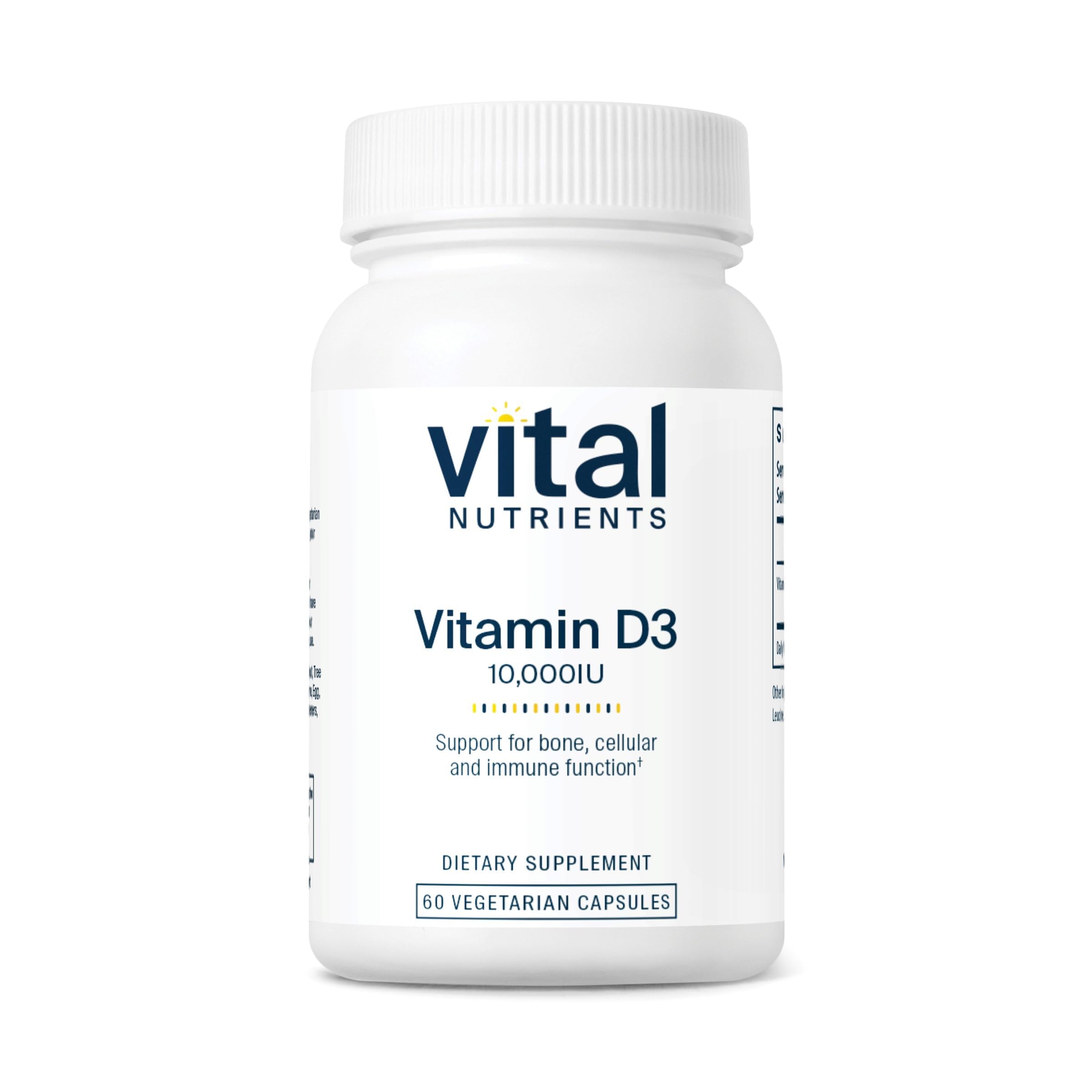 Vital Nutrients botella delantera mostrando etiqueta clara y beneficios