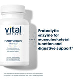Vital Nutrients cápsula junto a plato proteico mostrando soporte digestivo práctico