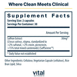 Vital Nutrients cápsula primer plano que muestra textura y fácil ingestión
