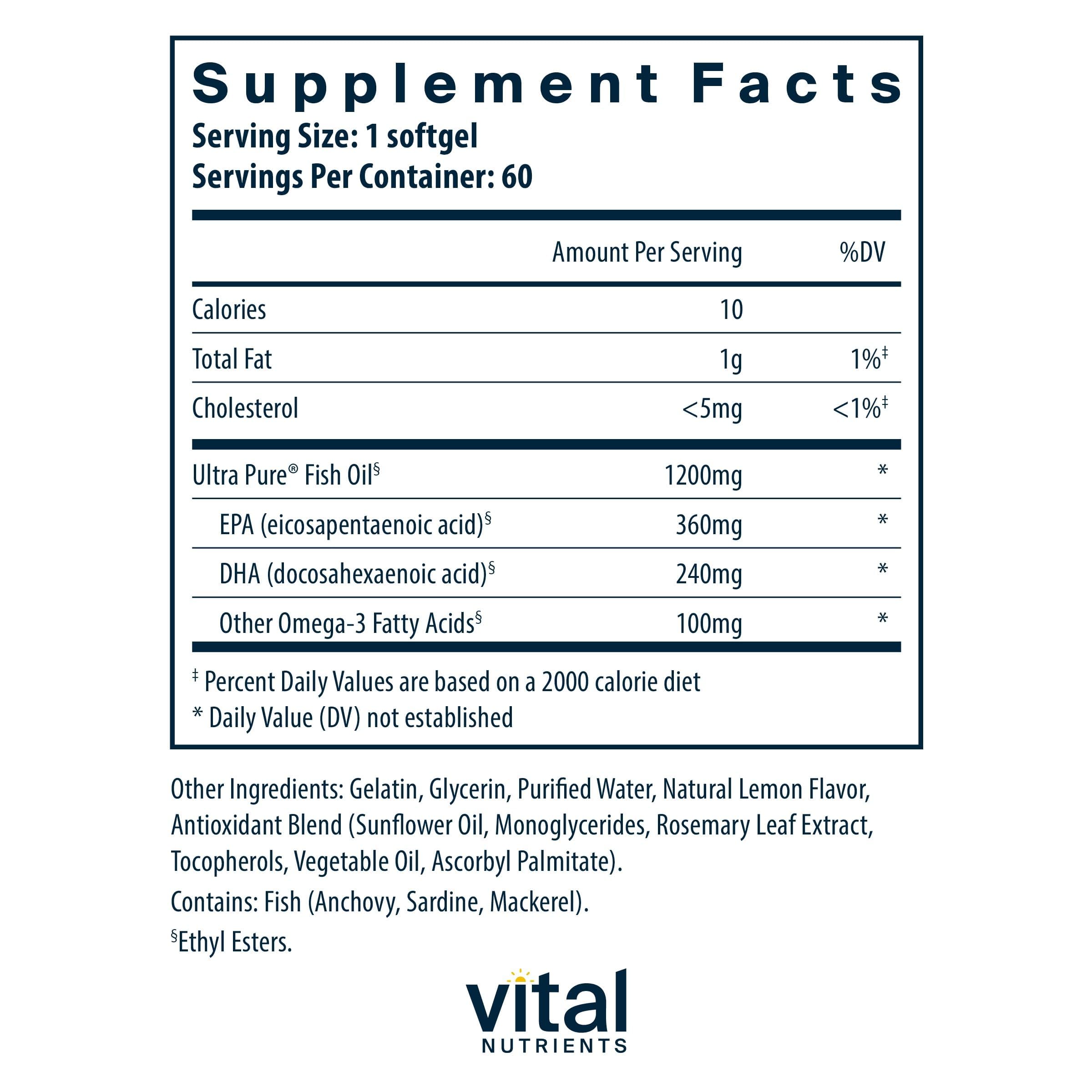 Vital Nutrients primer plano de una cápsula blanda que destaca su textura fácil de tragar