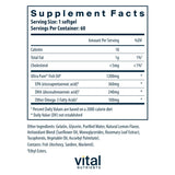 Vital Nutrients primer plano de una cápsula blanda que destaca su textura fácil de tragar