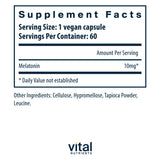 Vital Nutrients primer plano de cápsula vegana para examinar textura