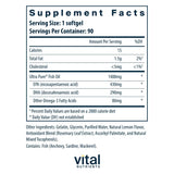 Vital Nutrients primer plano de cápsula blanda que destaca alta concentración