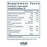 Vital Nutrients detalle de cápsulas resaltando textura y calidad vegana