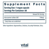 Vital Nutrients primer plano de cápsulas, textura clara y aspecto puro
