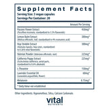 Vital Nutrients textura de cápsulas veganas, visual de pureza
