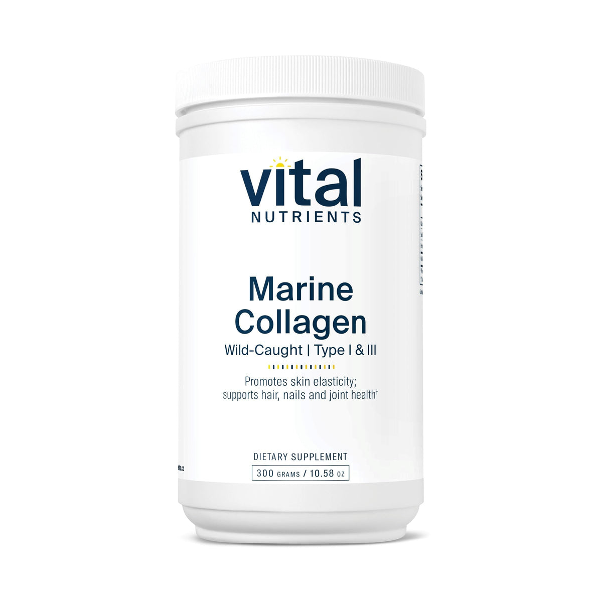 Vital Nutrients envase frontal mostrando el producto y beneficio de pureza