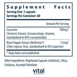 Vital Nutrients cápsulas en mano para tamaño y facilidad de toma