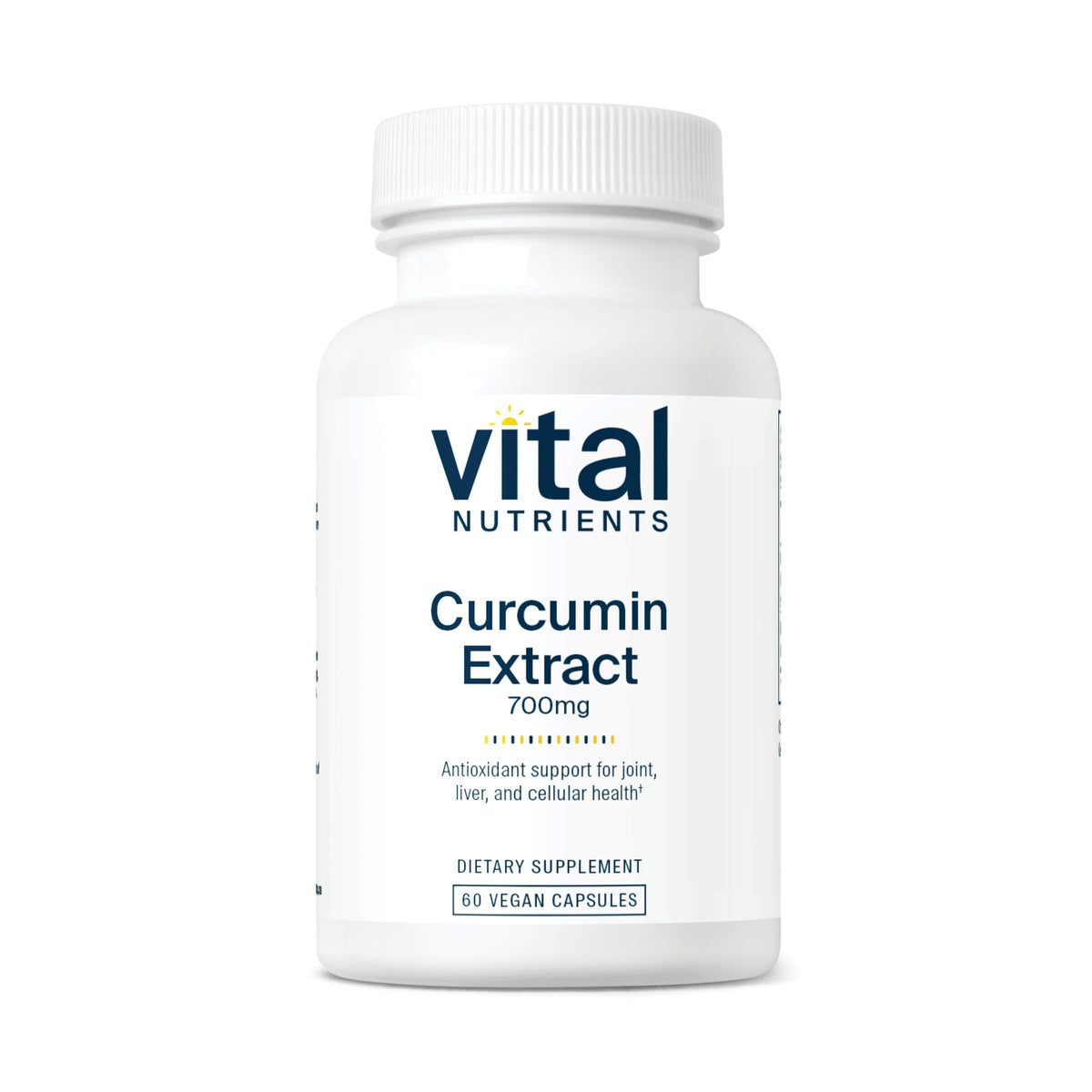 Vital Nutrients frasco frontal mostrando etiqueta y beneficios principales