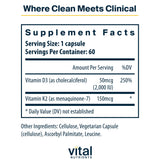 Vital Nutrients acercamiento de cápsula que muestra textura y calidad de formulación