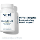 Vital Nutrients detalle de la etiqueta con ingredientes y pruebas de calidad
