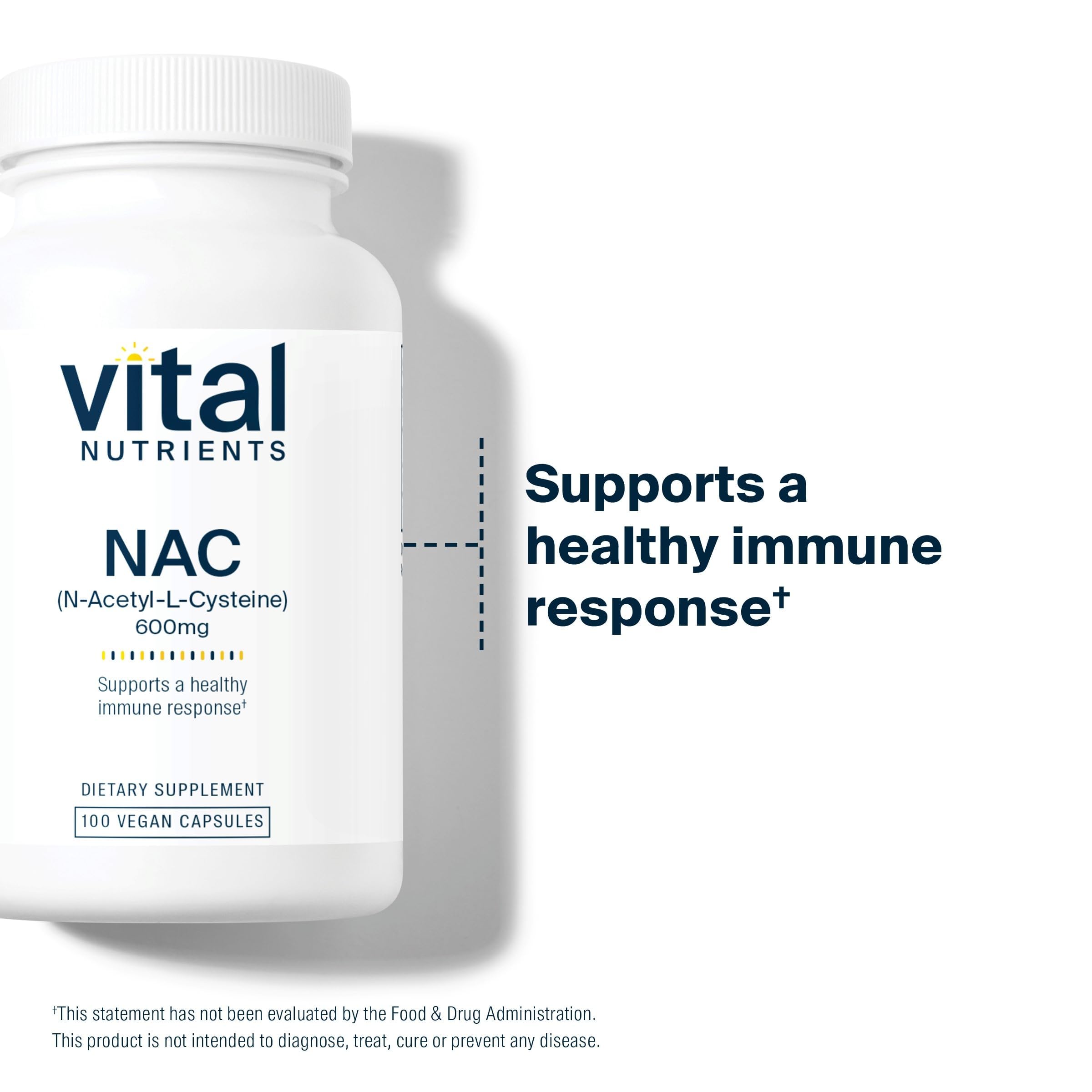 Vital Nutrients detalle de la etiqueta que resalta ingredientes y pureza