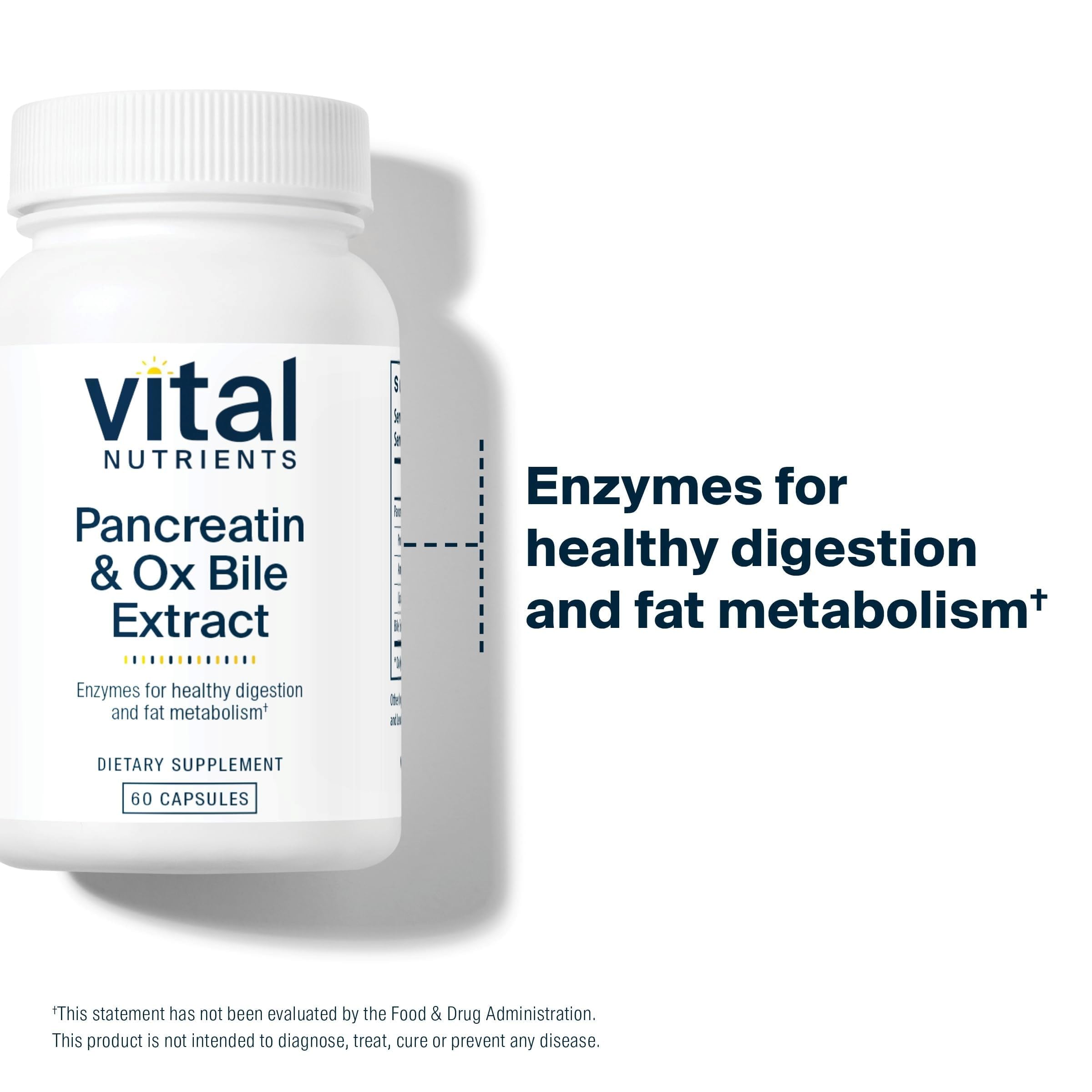 Vital Nutrients detalle de la etiqueta que evidencia ingredientes y pruebas de calidad