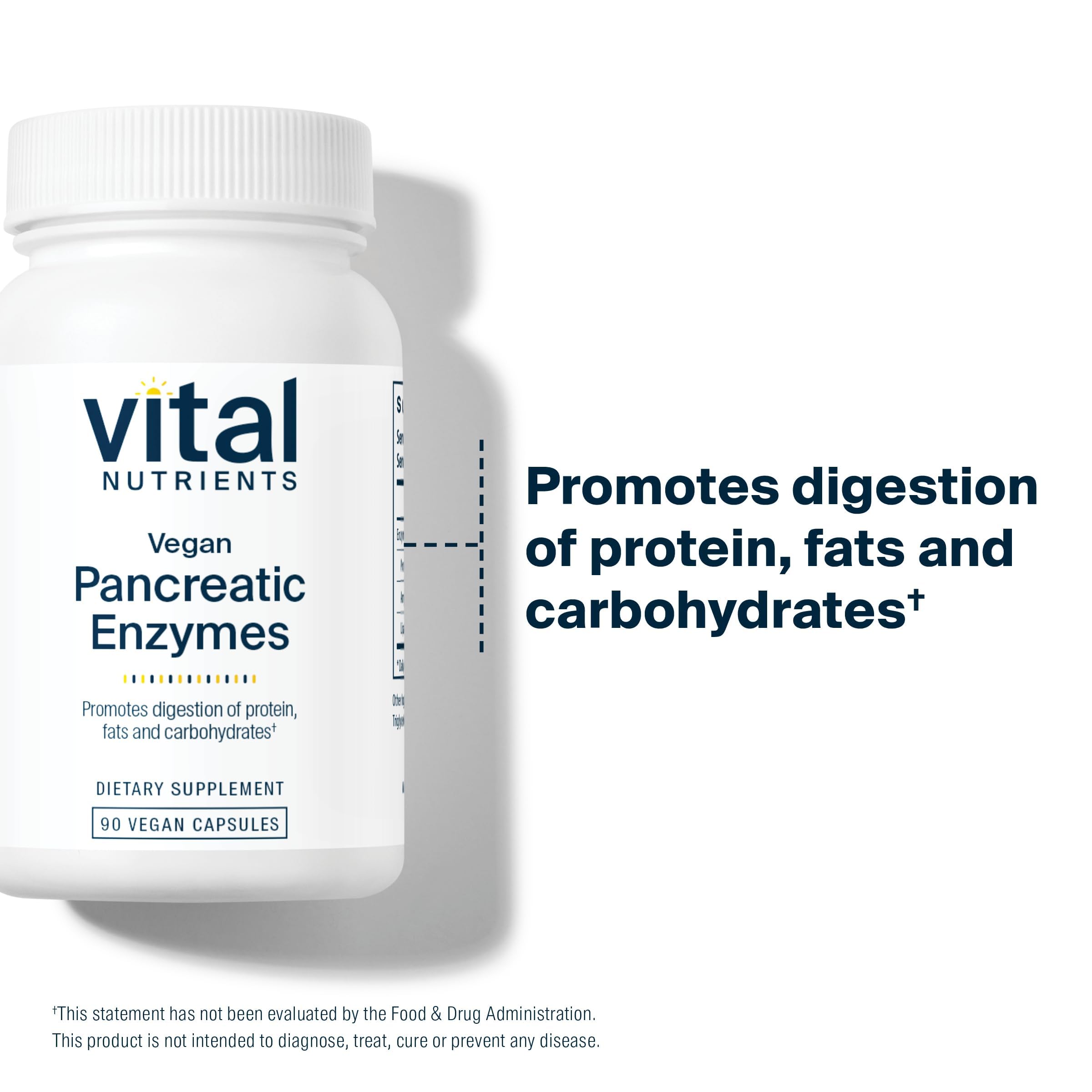Vital Nutrients cápsula en uso con comida ilustra apoyo digestivo