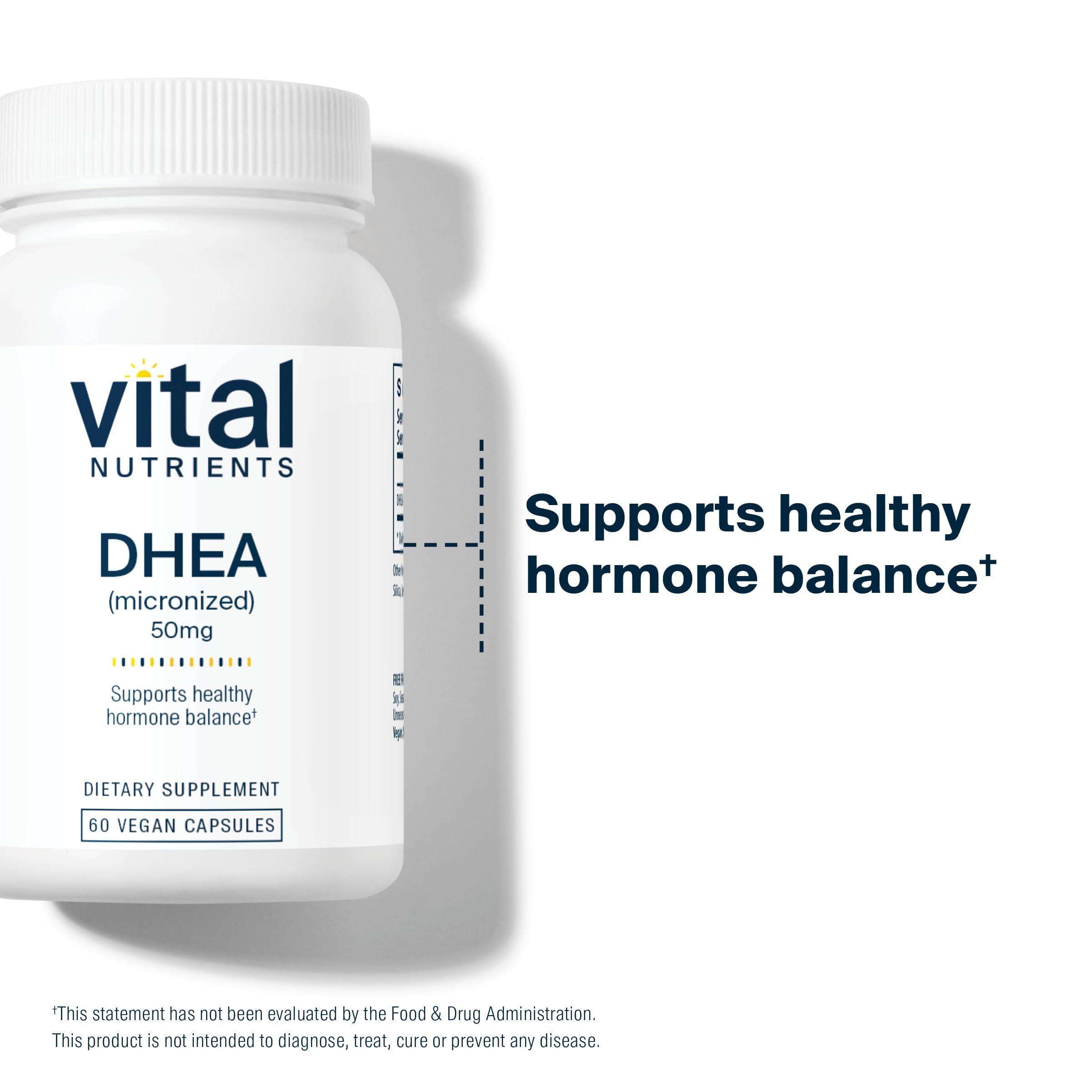 Vital Nutrients etiqueta con ingredientes y pruebas de calidad