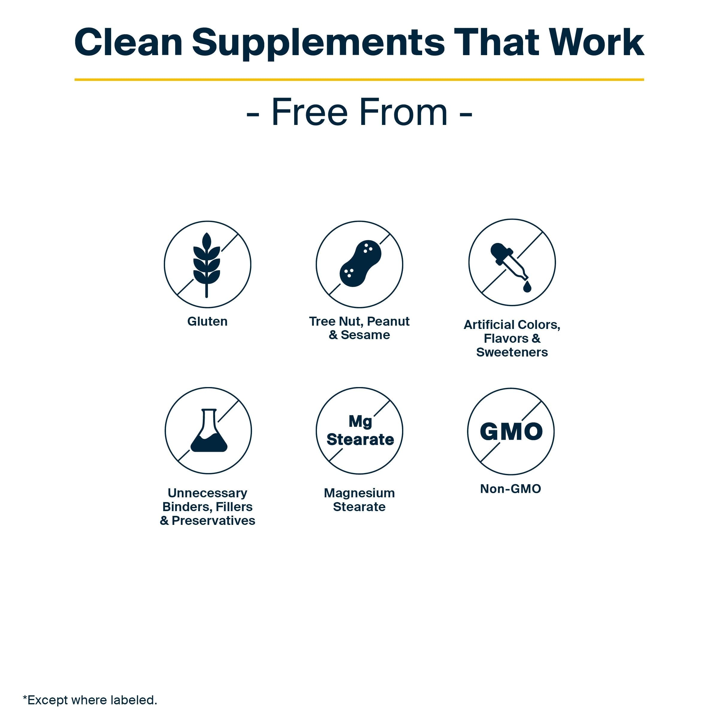 Vital Nutrients etiqueta de ingredientes y certificados, transparencia y pureza